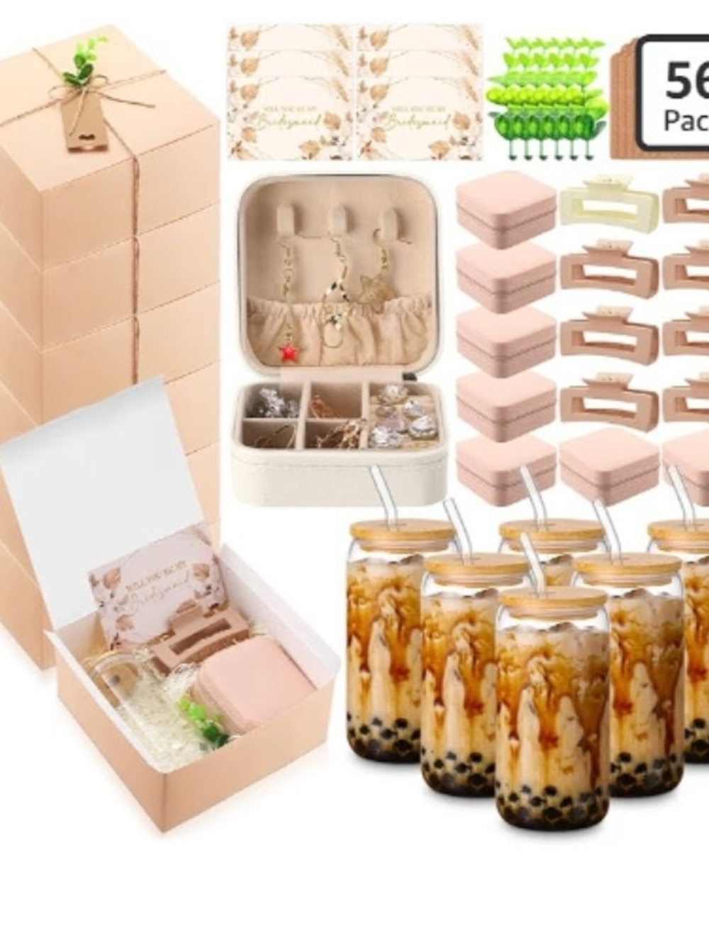 Elegant Cream Jewelry Travel Case - Soft Cream Necklace Organizer